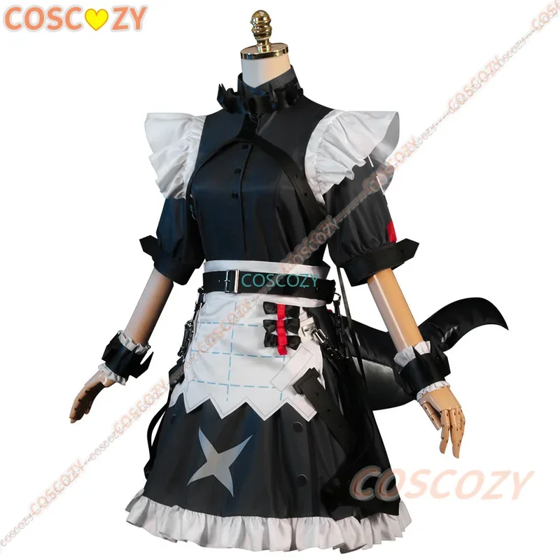 Zenless Zone Zero Ellen Joe Cosplay Costume Maid Outfit New Game Party Black Dress Wig Tail Uniform Hallowen Convention Costume