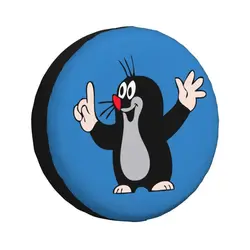Custom Cute Mole Spare Wheel Cover for Jeep Pajero 4x4 Trailer Cartoon Krtek Little Maulwurf Tire Protector 14