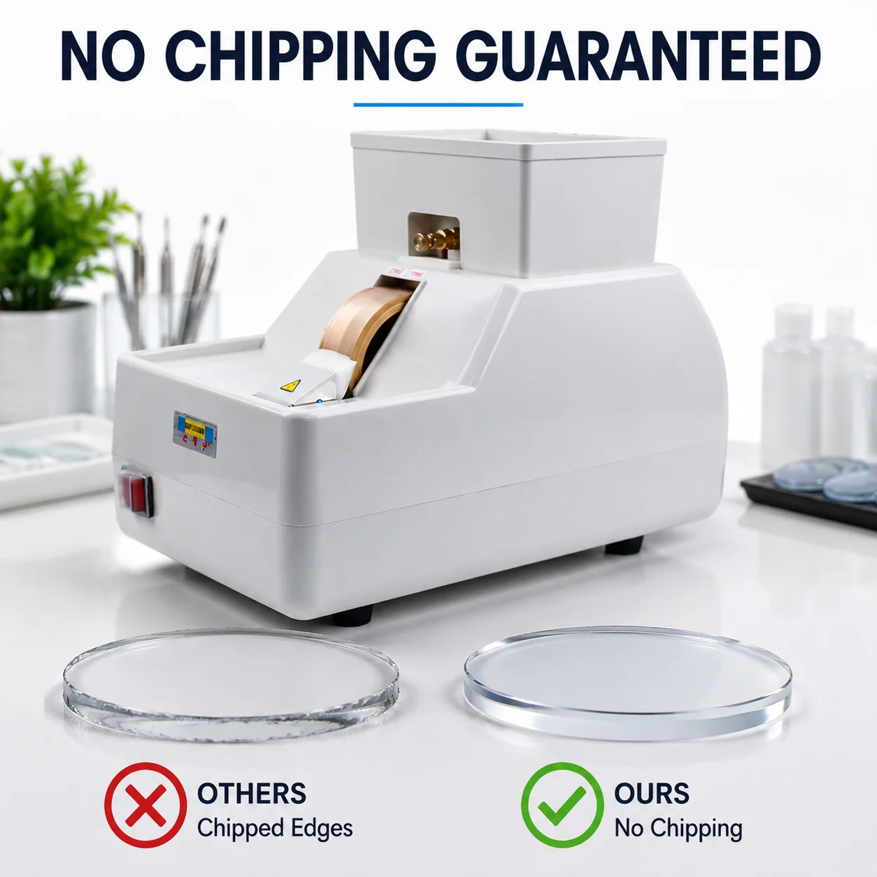 2026 - High Power 100W Hand Lens Edger Big Manual Lens Edger Shaper Optical Lens Edge Trimmer 220V with 20mm Wide Grinding Wheel