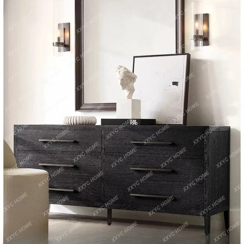 

Комод из массива дерева Hh2cc в стиле кантри, антикварный, старинный, с шестью ящиками, для гостиной.