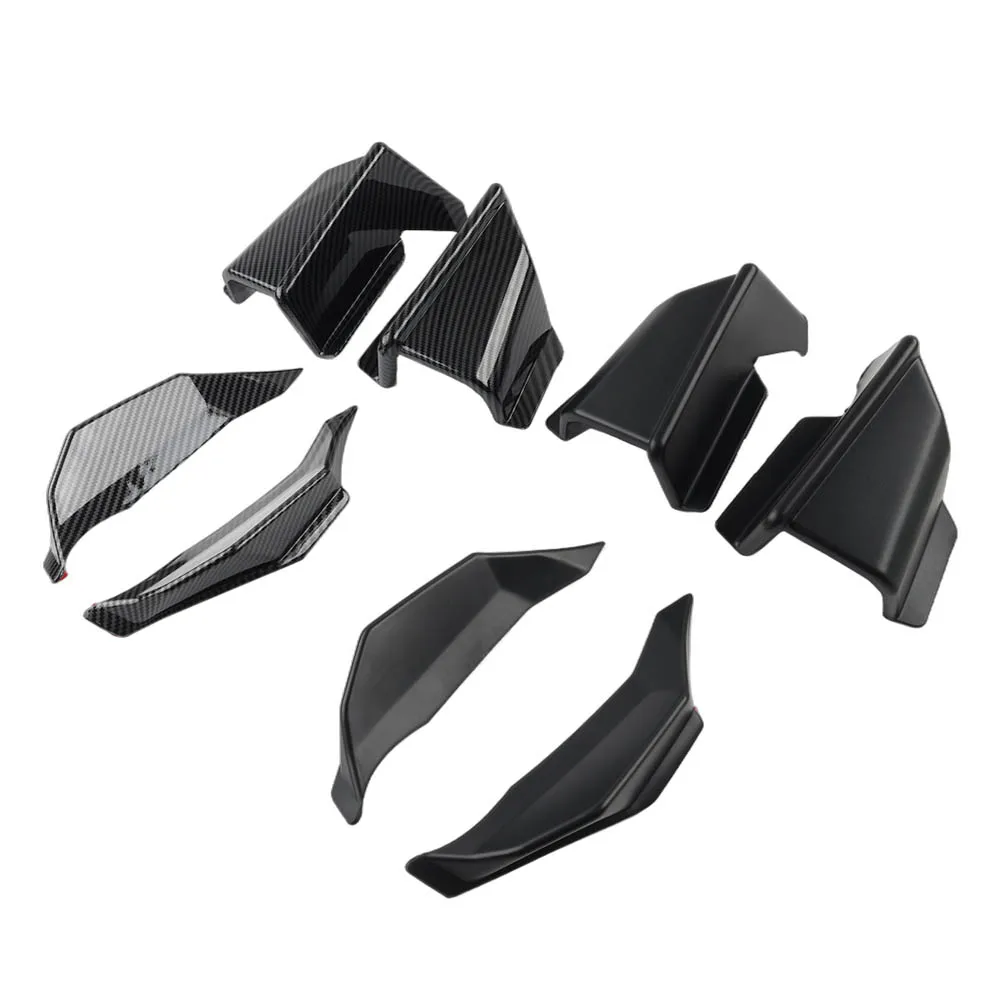 4Pcs Motorcycle Front Side Winglet Spoiler Cover Fairing Matte Black/Carbon Fiber For Honda ADV160 2022 2023 2024