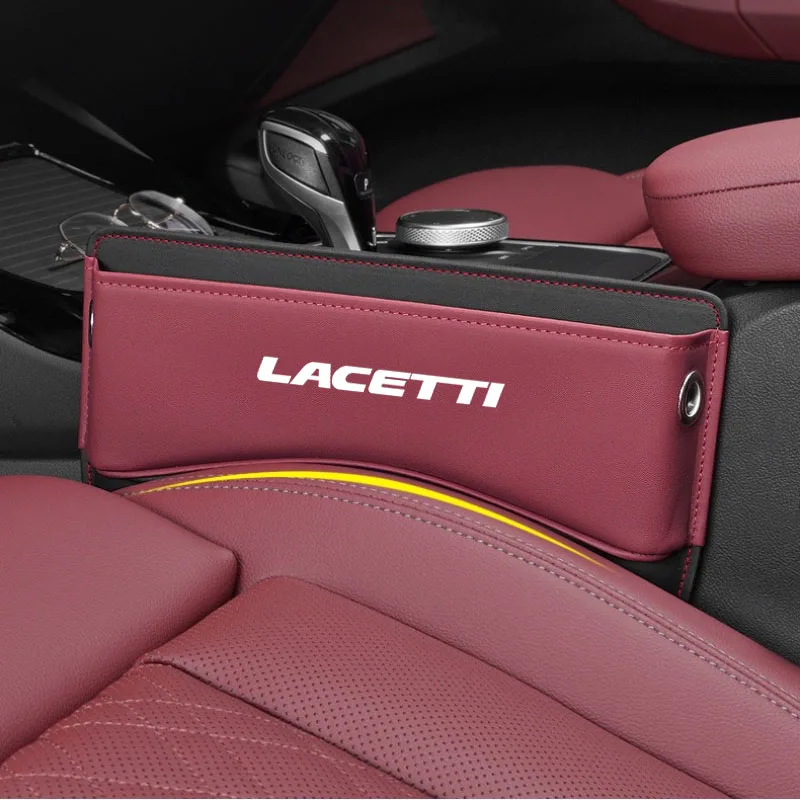 

For LACETTI Car Seat Side Storage Pocket For Car Seat Gap Filler Organizer Box Leather Car Crevice Stowing Tidy Interior Parts