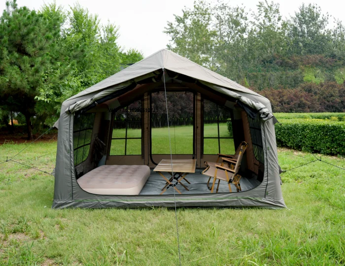 

Outdoor Inflatable Tent for 3-4 People Travelling Roof Top Tent Four Season Family Camping Tent Roof Roof Style
