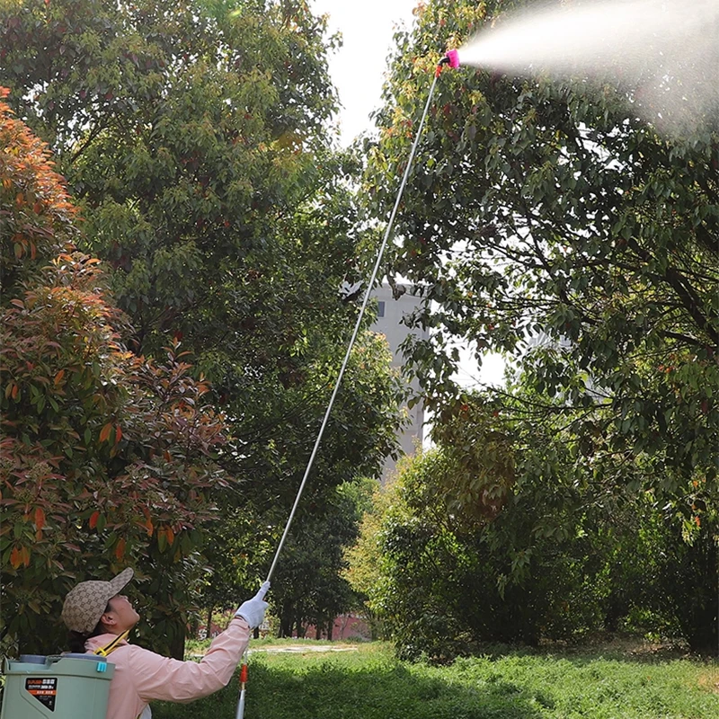 بخاخ زراعي بمضخة أربع أسطوانات، بخاخ كهربائي للتحريك والتنظيف، حقيبة ظهر بطارية ليثيوم للتطهير عالي الضغط #5