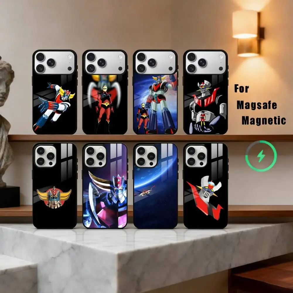 

Animation UFO R-Robot G-Goldorak-K Phone Case For iPhone17,16,15,14,13,12,11 Plus,Pro Max Magnetic For Magsafe Wireless Charging