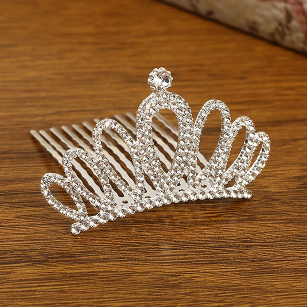 Crown Headdress Children\'s Birthday Gift Korean Version Of The Princess Performance Comb Hair Accessories Hairpin Bridal Tiara