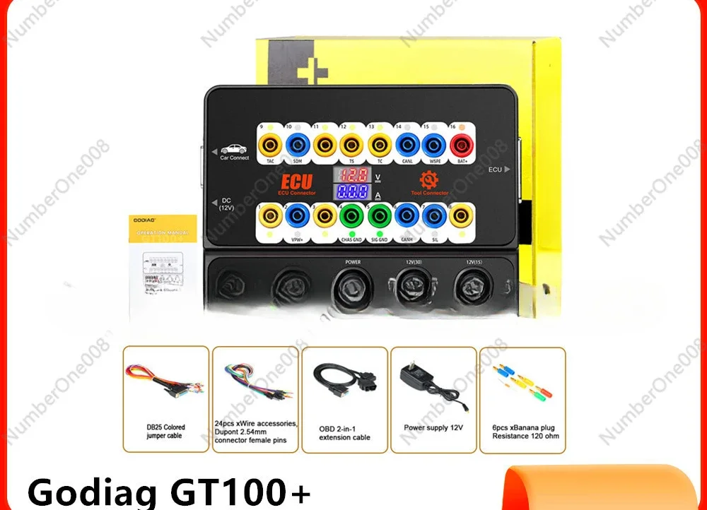 GODIAG GT100 + OBD II Break Out Box ECU Universal Connection Protocol Communication Detector