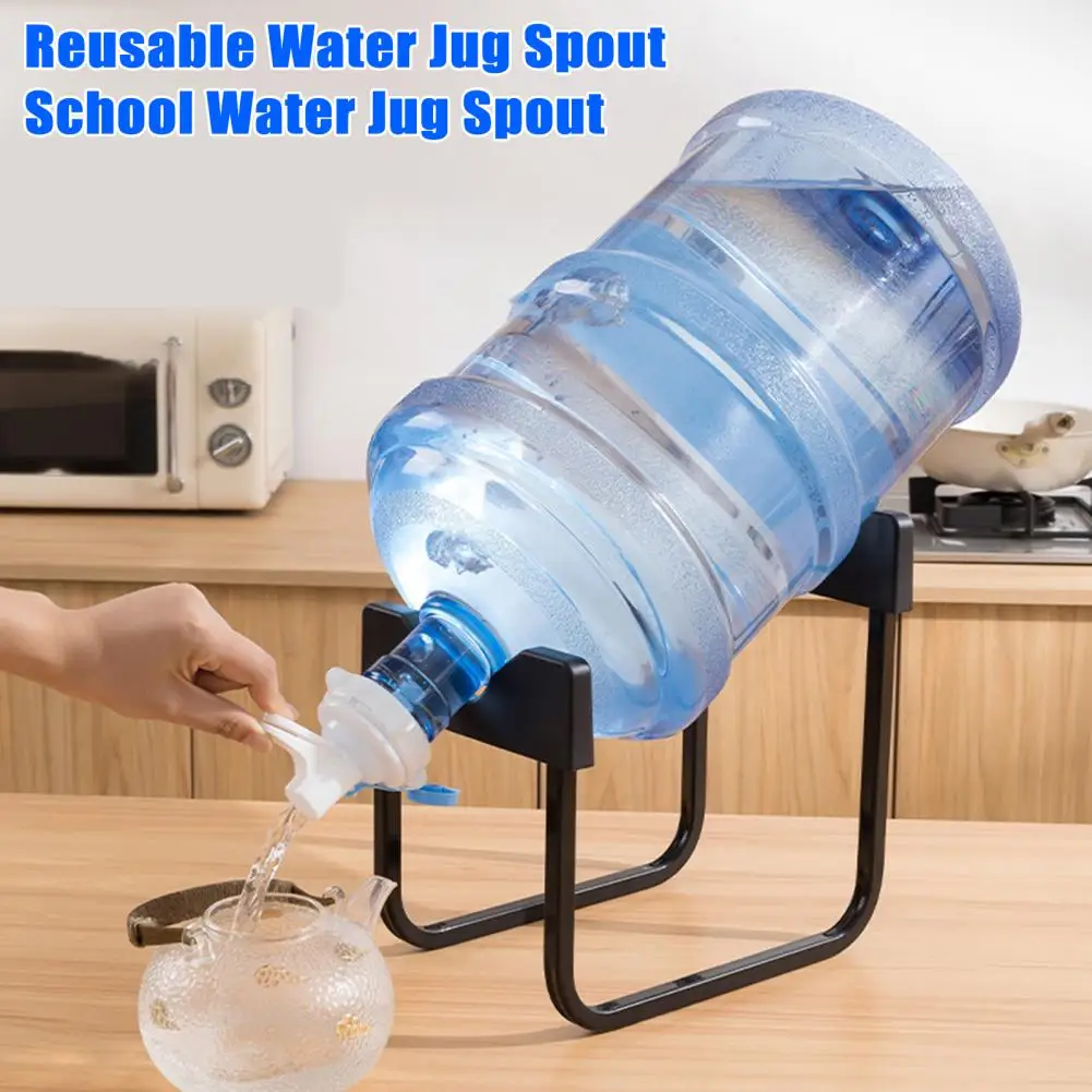 Water Dispenser Nozzle 5 Gallon Water Jug Valve with Dust-proof Cover Food Grade Reusable Dispenser Nozzle Universal 55mm Bottle