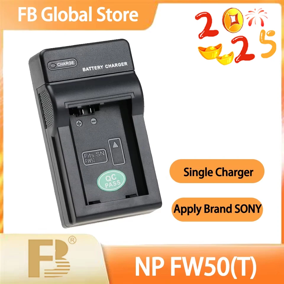 

FB NP-FW50(T) Single Slot USB Port Lightweight Portable Digital Camera Battery Charger for SONY NP-FW50