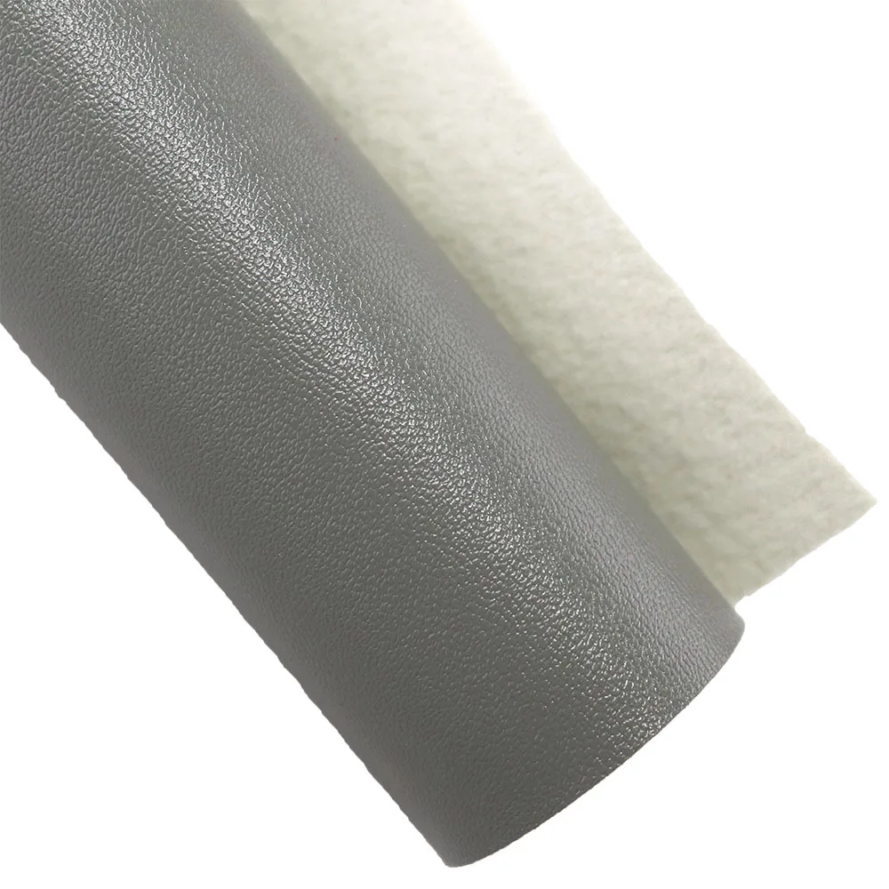 Mini Roll 30x134cm  Pure Steel Gray Smooth Faux Synthetic Artificia Leather Fabric For Handbags Decoration  Craft Sewing HM018