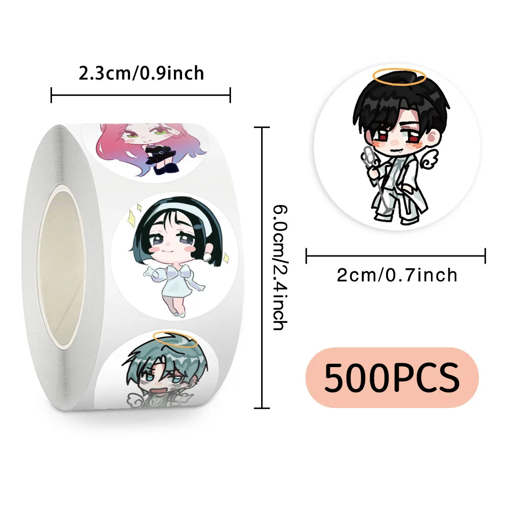 500PCS/Roll Alien Stage Roll Stickers Creative DIY Cartoon Stickers Scrapbooking Phone Luggage Skateboard Waterproof Decals Gift