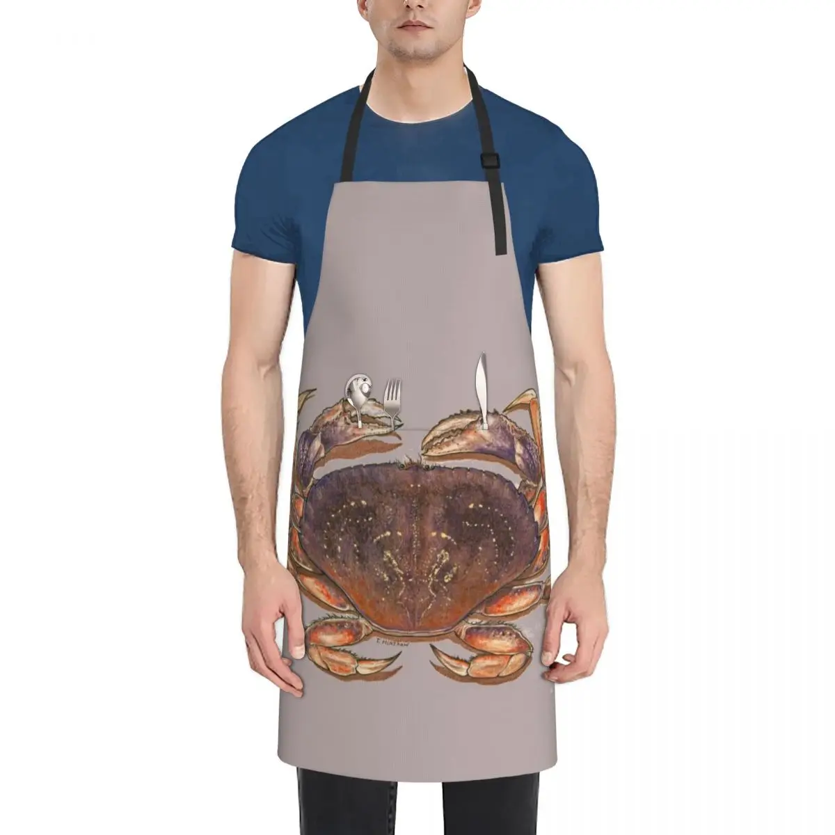 

Dungeness crab, Travis Hinshaw Apron Kitchen New 2022 Year Waterproof Kitchen Woman Apron