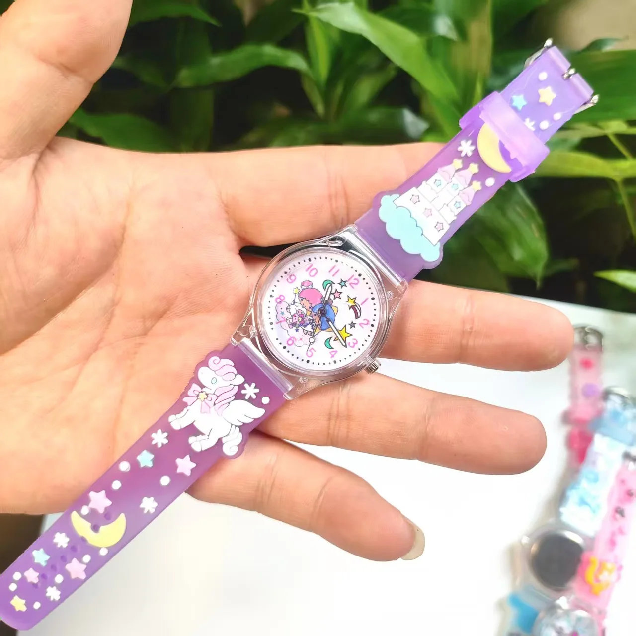 Sanrio Watch Hello Kitty children Watches Printed Cartoon Cute Primary Student Watch Female Girl Silicone Quartz Watch festival