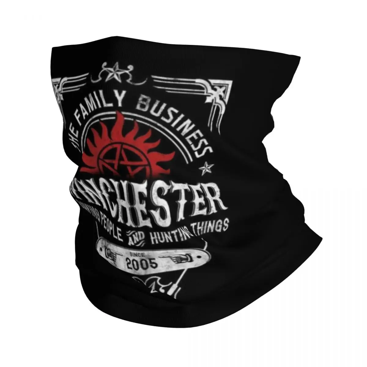 The Family Business Winchester Saving People And Hunting Bandana Neck Warmer Winter Ski Scarf Gaiter Supernatural Face Cover