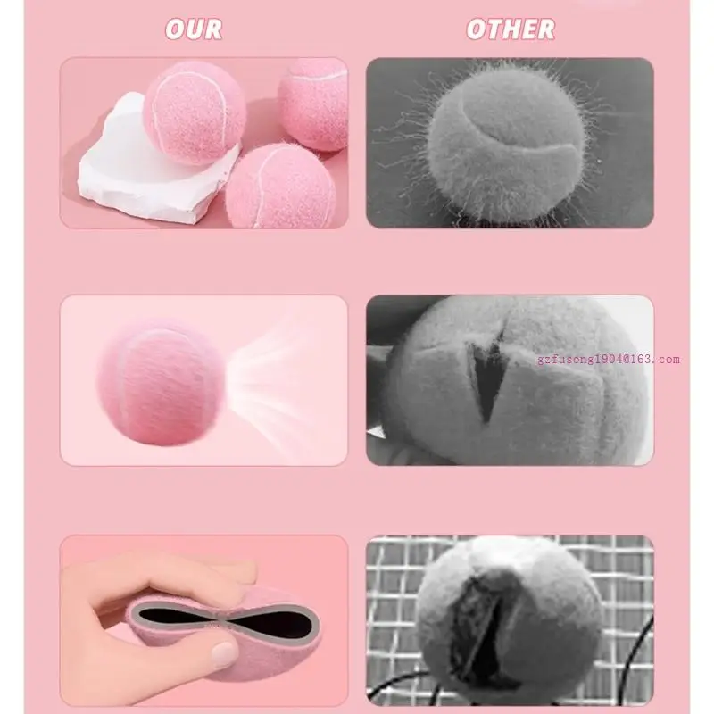 

2/6pack High Elasticity Tennis Ball Ball Tennis Ball Training Trains Tennis Ball D5QD