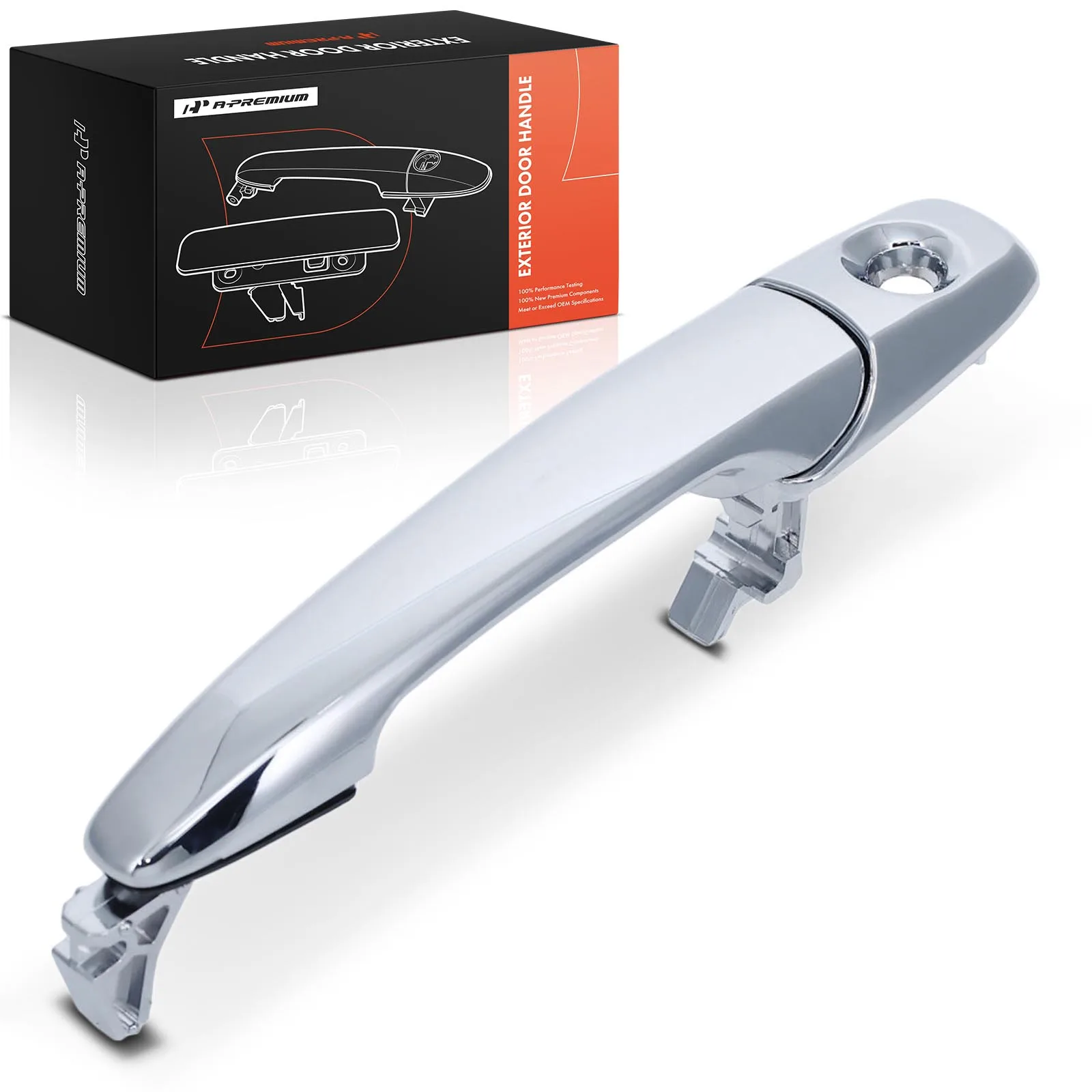 A-Premium Front Driver Side Chrome Exterior Door Handle w/ Keyhole for Ford Fusion 2006-2012 Lincoln MKZ 2007-2012 Mercury Milan