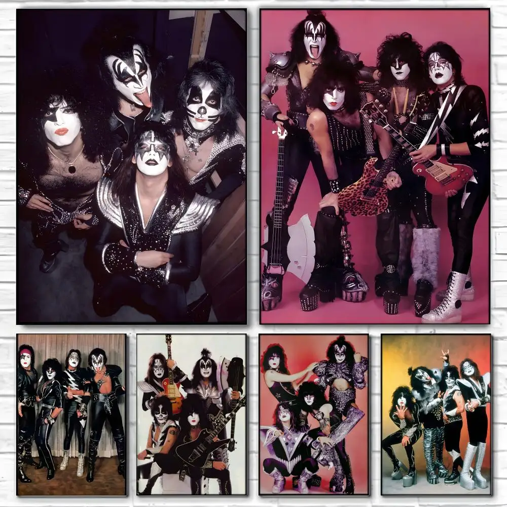group  K-Kiss Poster  Self-adhesive Art Waterproof Paper Sticker Coffee House Bar Room Wall Decor view 2
