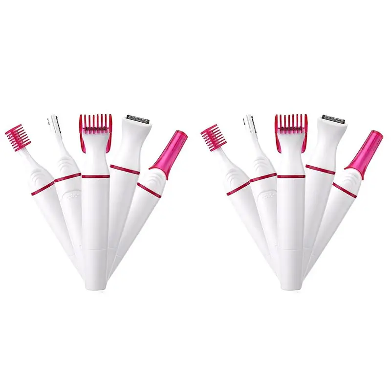 

Buy Now 2X 5 In 1 Hair Removal Shaver Female Electric Shaving Machine Trimmer For Eyebrow Face Underarm Bikini Hair Removal