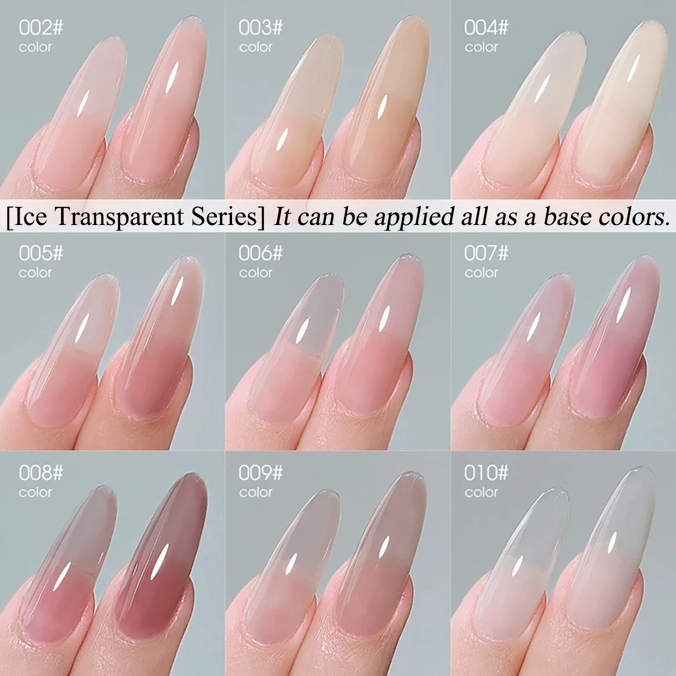 1 pièces ZH hydratant peau rafraîchissant rose blanc glace Transparent nu Gel vernis à ongles été populaire doux blanchissant Nail Art