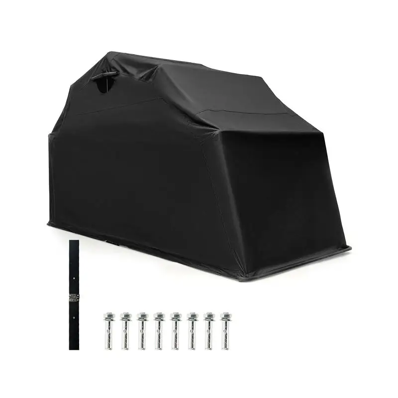 

Outdoor Motorcycle Shelter Waterproof Motorbike Storage Tent with Cover-Black