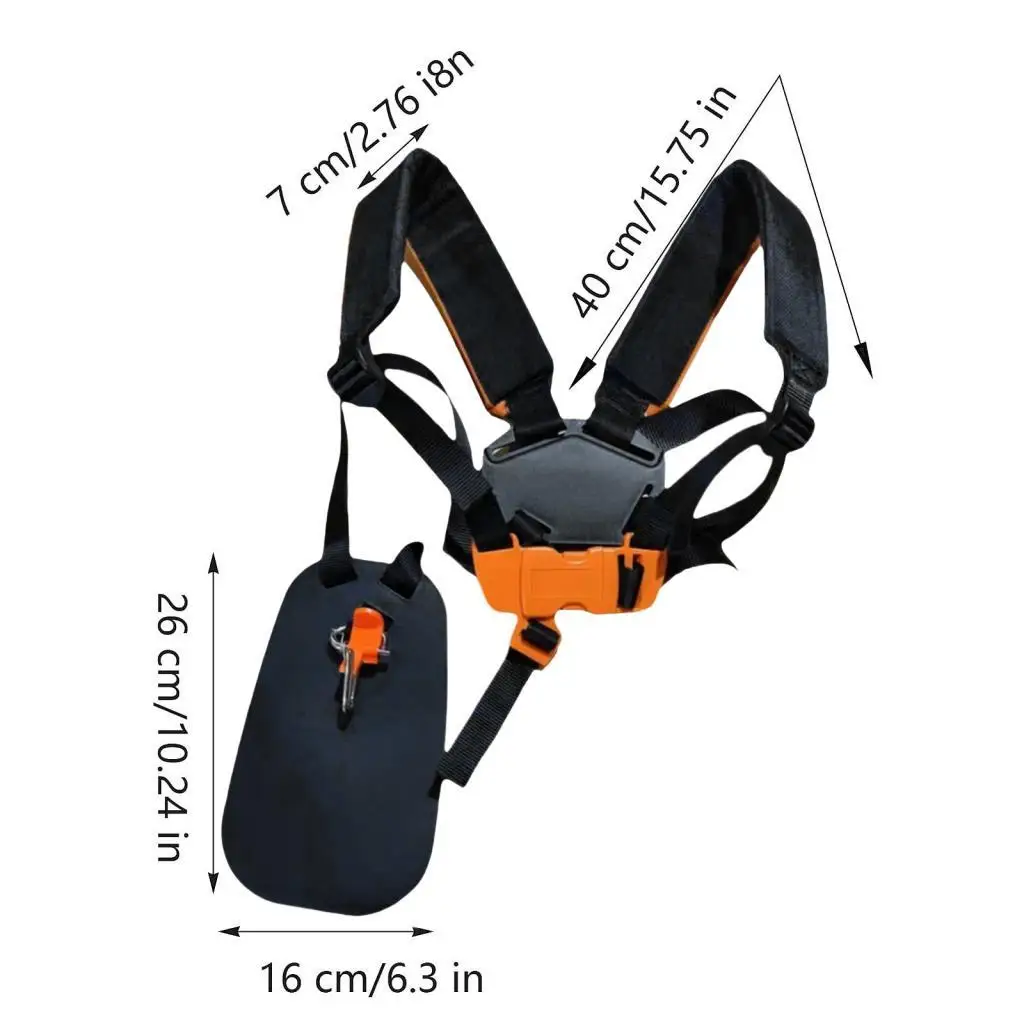 Breathable Strimmer Double Shoulder Harness Durable Polyester Strap for Weed Eater Garden Tool Accessories