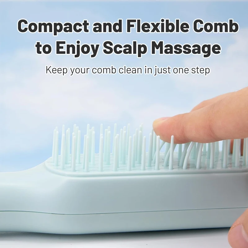 Anti Static Self-cleaning Hairbrush Massage Brush Retractable Rotating Air Cushion Comb Safety Airbag Scalp Massage Care Brush