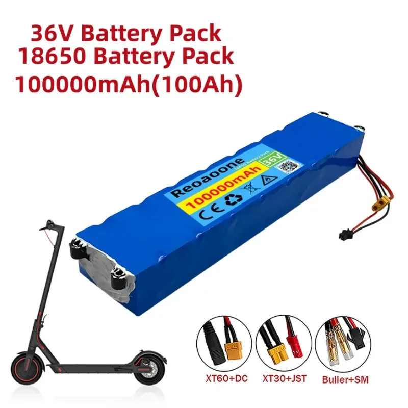 Paquete de batería para patinete eléctrico, paquete de 36v, 10S3P, 36V, 100000mAh, 42v, 18650, de litio, M365