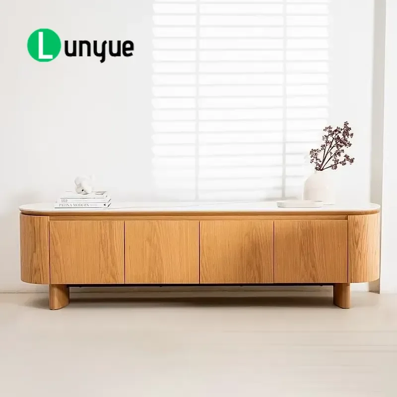 Modern Wooden TV Cabinet Custom Latest Design Living Room Furniture Floor Standing Media Console Storage Unit Home Decor