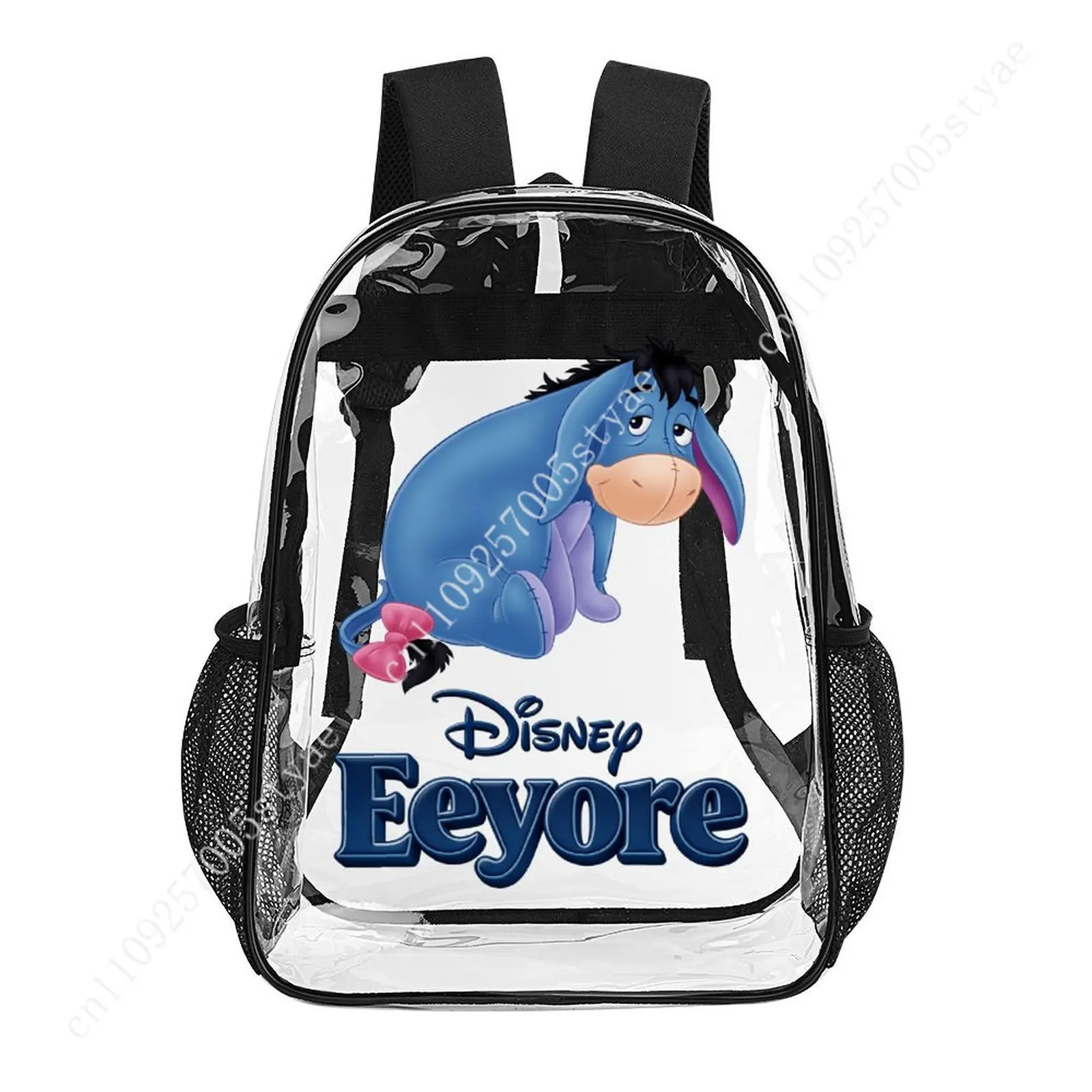 حقيبة ظهر شفافة من Eeyore حقيبة ديزني كارتونية مزخرفة صمم صورك وشعارات نصية مخصصة لهدايا العطلات والحفلات #3