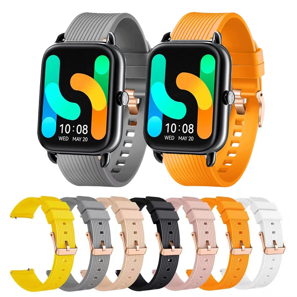 Silicone Strap For Haylou RS4 Plus Smart Watch Sport 20mm Replacement Bracelet For Haylou RS4/LS02/Realme DIZO Watch 2 Band