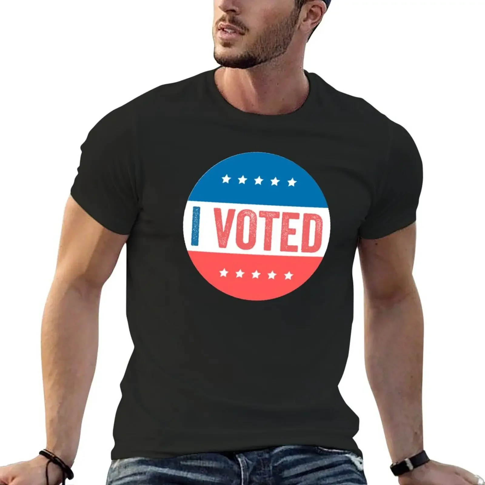 

I VOTED T-Shirt plus size clothes quick-drying fruit of the loom mens t shirts