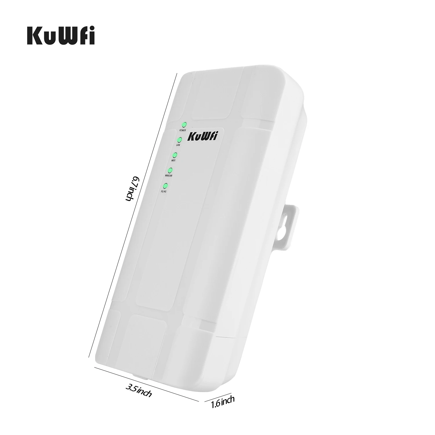 KuWFi Outdoor 4G WIFI Router With Sim Card 300Mbps Waterproof 24V POE Adapter High Gain Antenna Wireless Router for IP Camera