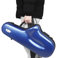 Saxophone Storage Case Alto Saxophone Waterproof Compression Resistant Box Sax Double Shoulder Carry Luggage Bag Handheld Case