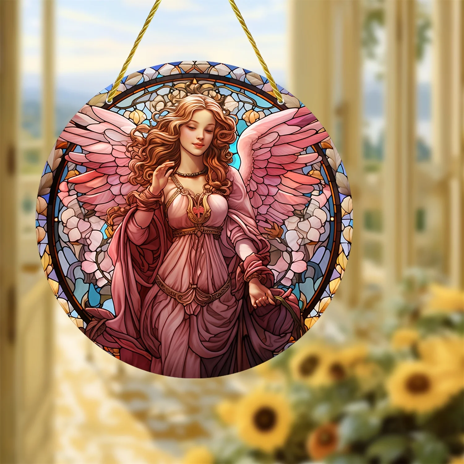 Virgin Mary Stained Art Window Decoration,sun Catcher,sun Shade,Virgin Mary,faith,friends,house,Home,door Welcome,aesthetics