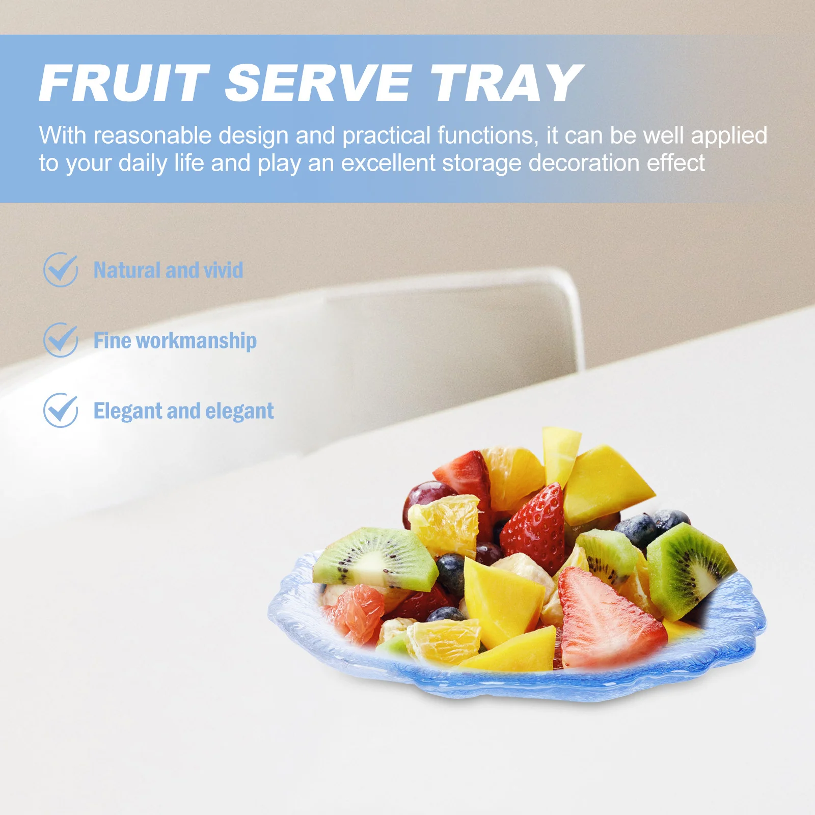 

Reusable Tray Small Serving Home Decoration Fruit Plate Glass Dish Candy Snack Cup Smooth Surface Dessert