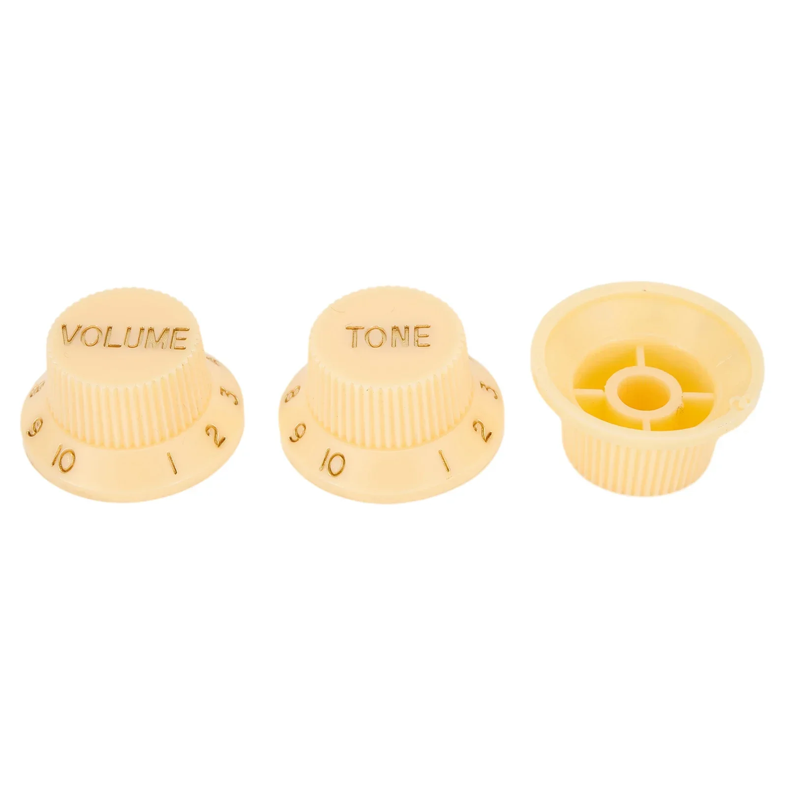 3PCS Control Knobs Set For ST SQ Electric Guitar Black White Yellow Volume Tone Plastic Knobs Electric Guitar Accessories