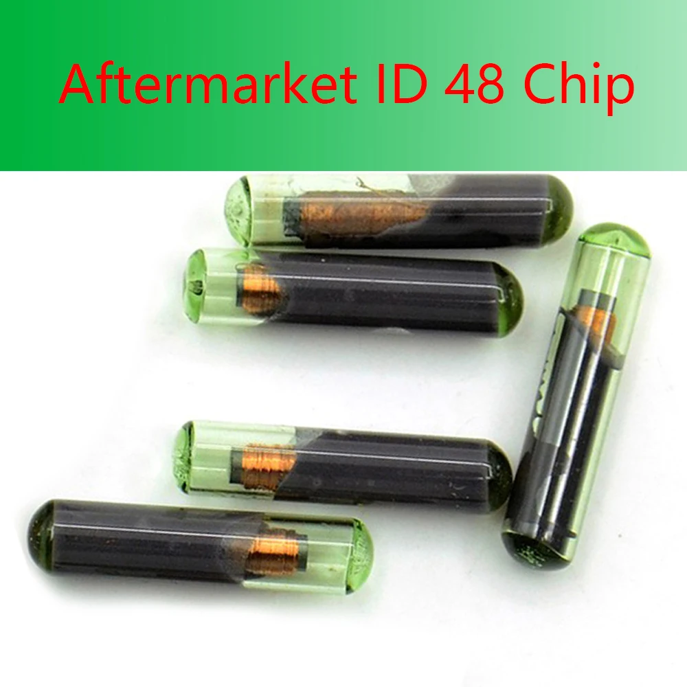 

20 50 100PCS Aftermarket ID48 ID 48 Transponder Chip Car Key Chip Blank OEM Auto Transponder Chip Glass ID 48 Unlock Chip