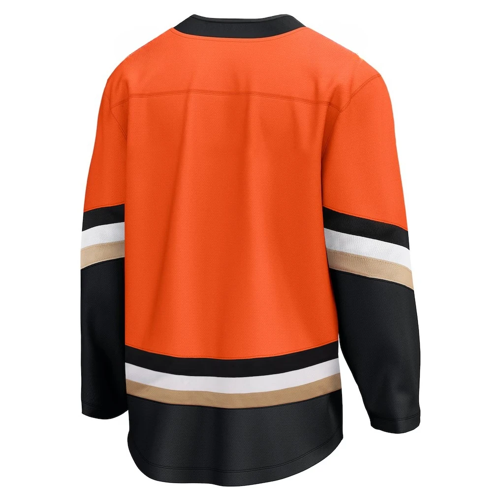 Hockey Jersey - Orange with Black, White & Beige Accents Breathable Sports Tshirt 3d HD Prints Ideal Jersey