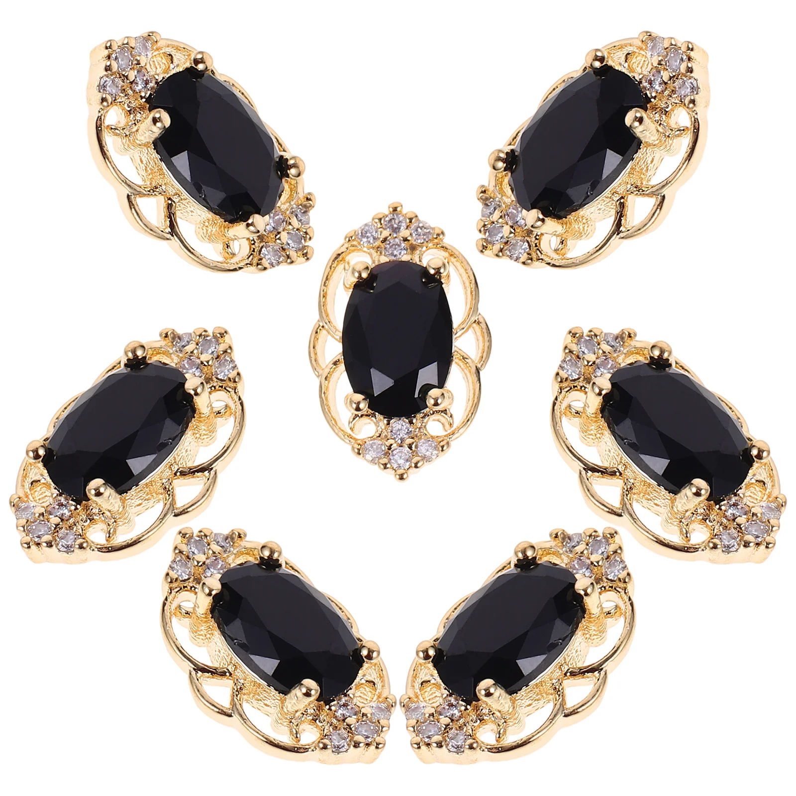 

10pcs Electroplated Nail Decorations Rhinestones Metal Charms for Fake Nails Women DIY Manicure Accessories Prom Wedding Gifts