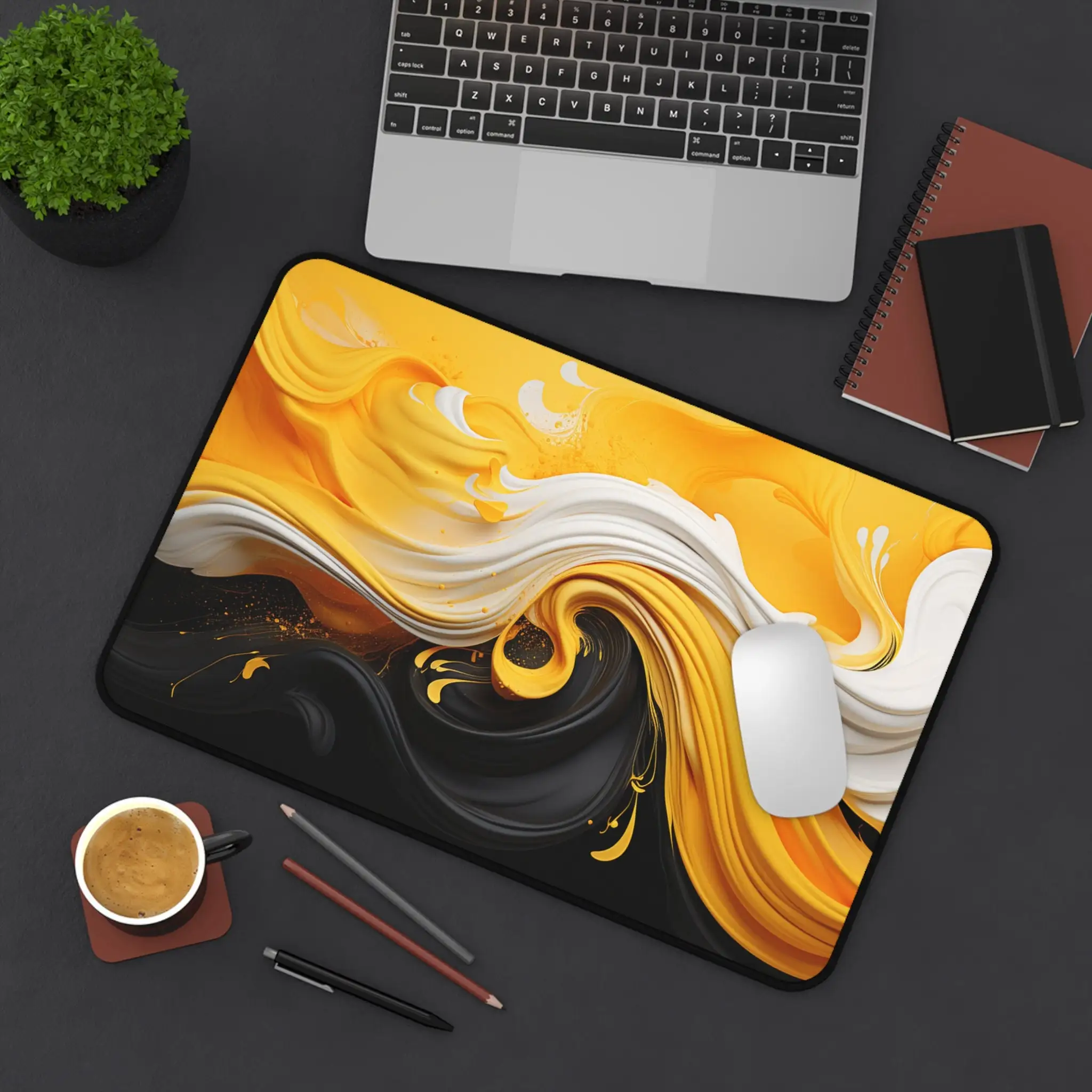 Colorful Swirl Pattern Mouse Pad, Suitable for Office Desks and Home Computers, with A Non-slip Design, Also Ideal for Gamers.