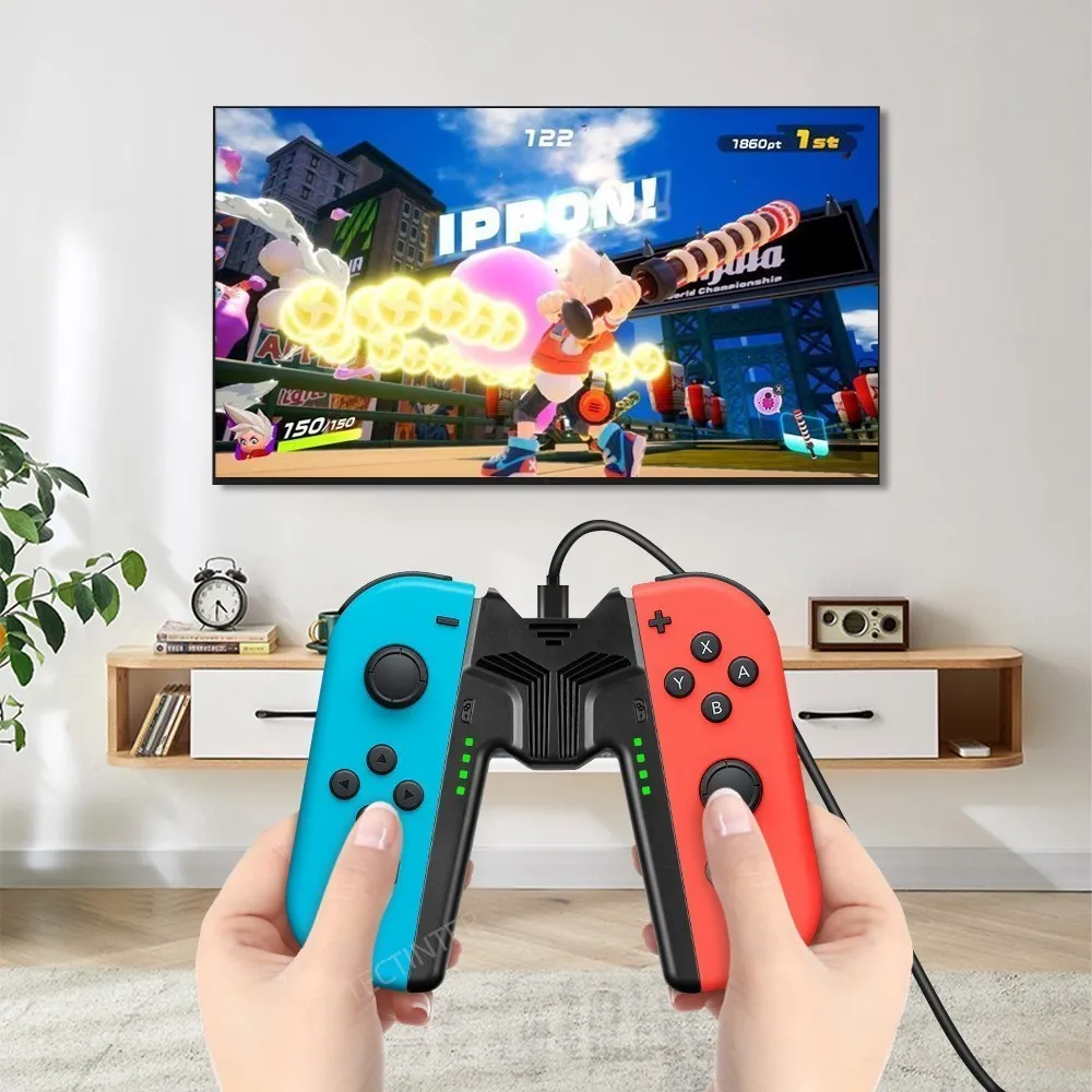 Charger Grip for Nintendo Switch/Oled Joypad Controller Gamepad Type-C Charging Stand with LED Indicator for Switch Accessories image 2