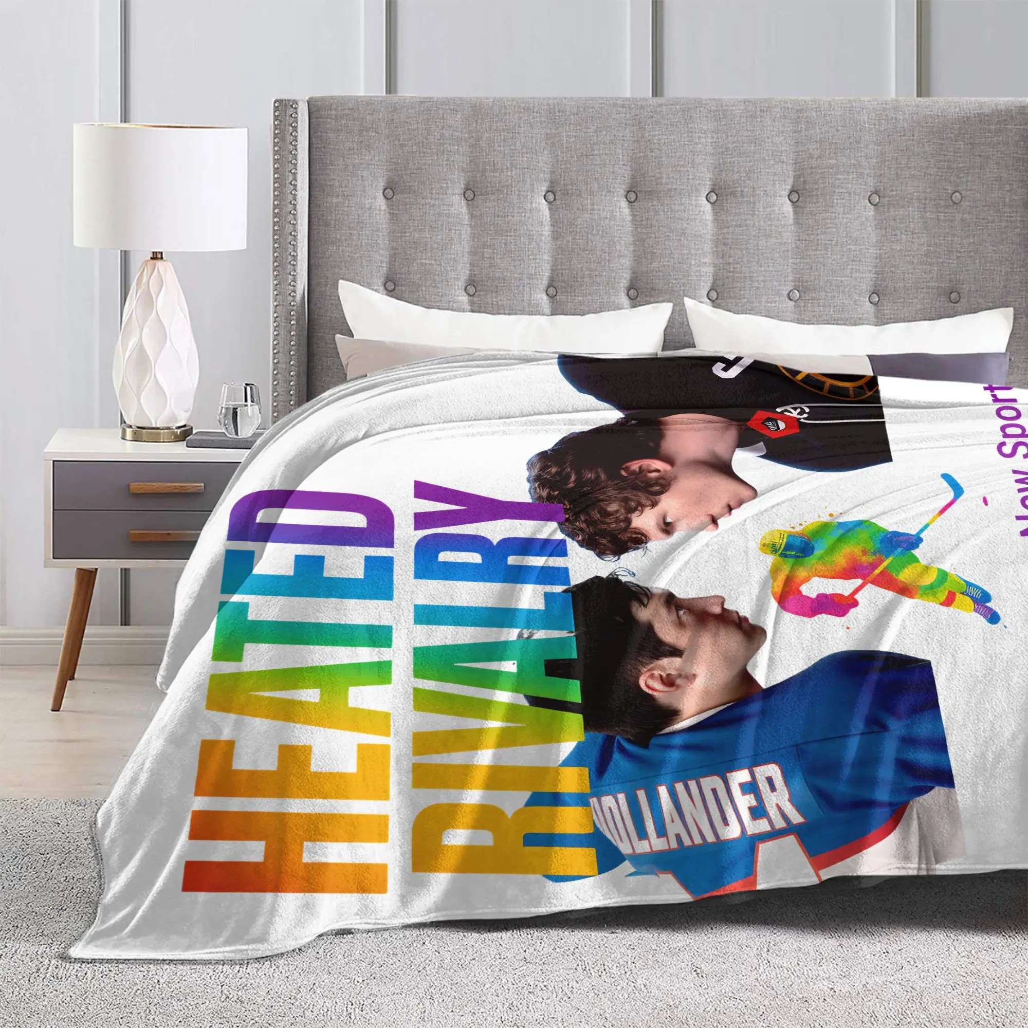 Shane Hollander & Ilya Rozanov Blanket Heated Rivalry Flannel Awesome Warm Throw Blankets for Coverlet Autumn/Winter