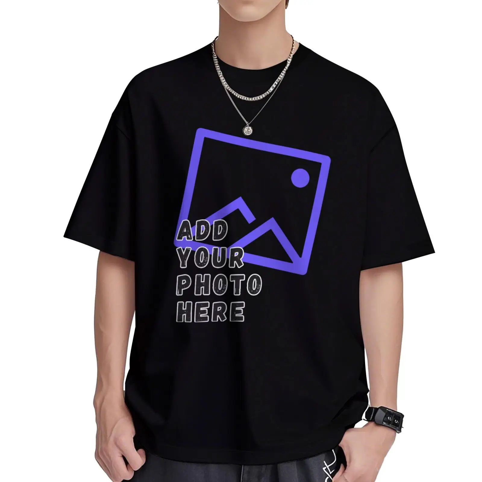 

Unisex Custom T-Shirts Pure Cotton Loose Short Sleeves Can Print Texts Patterns And LOGO Personalized And Versatile