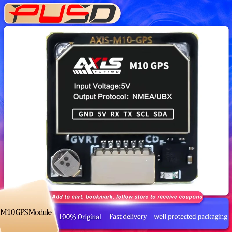 

Axisflying M10 GPS Module Built-In Electronic Compass QMC5883 3.6V-5.5V For RC Airplane FPV Long Range