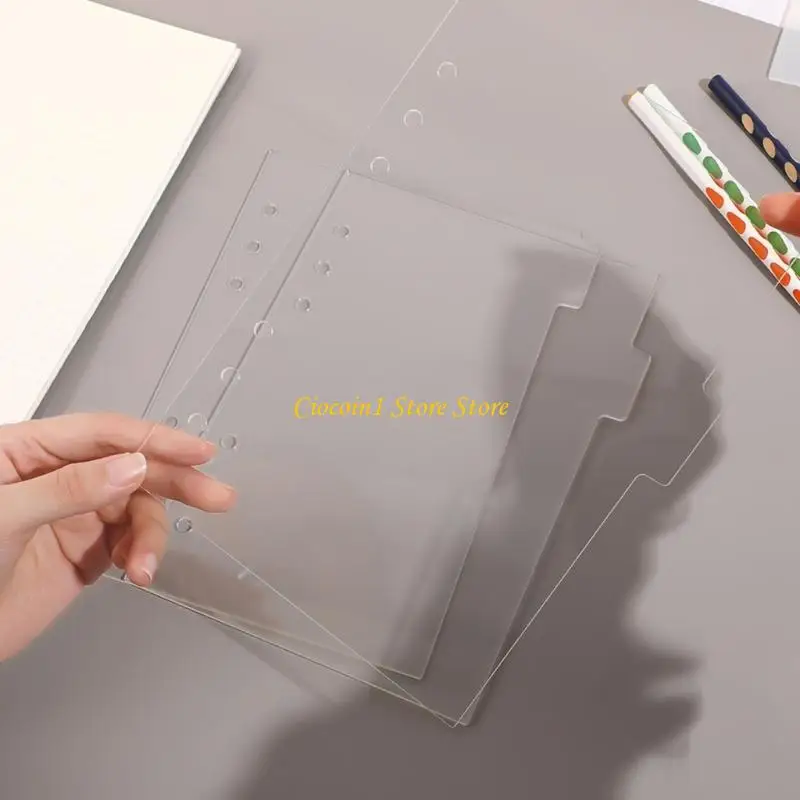 A3PC 6 Hole Binder Divider met labelruimte voor 6 ringen Binder Notebook Journal