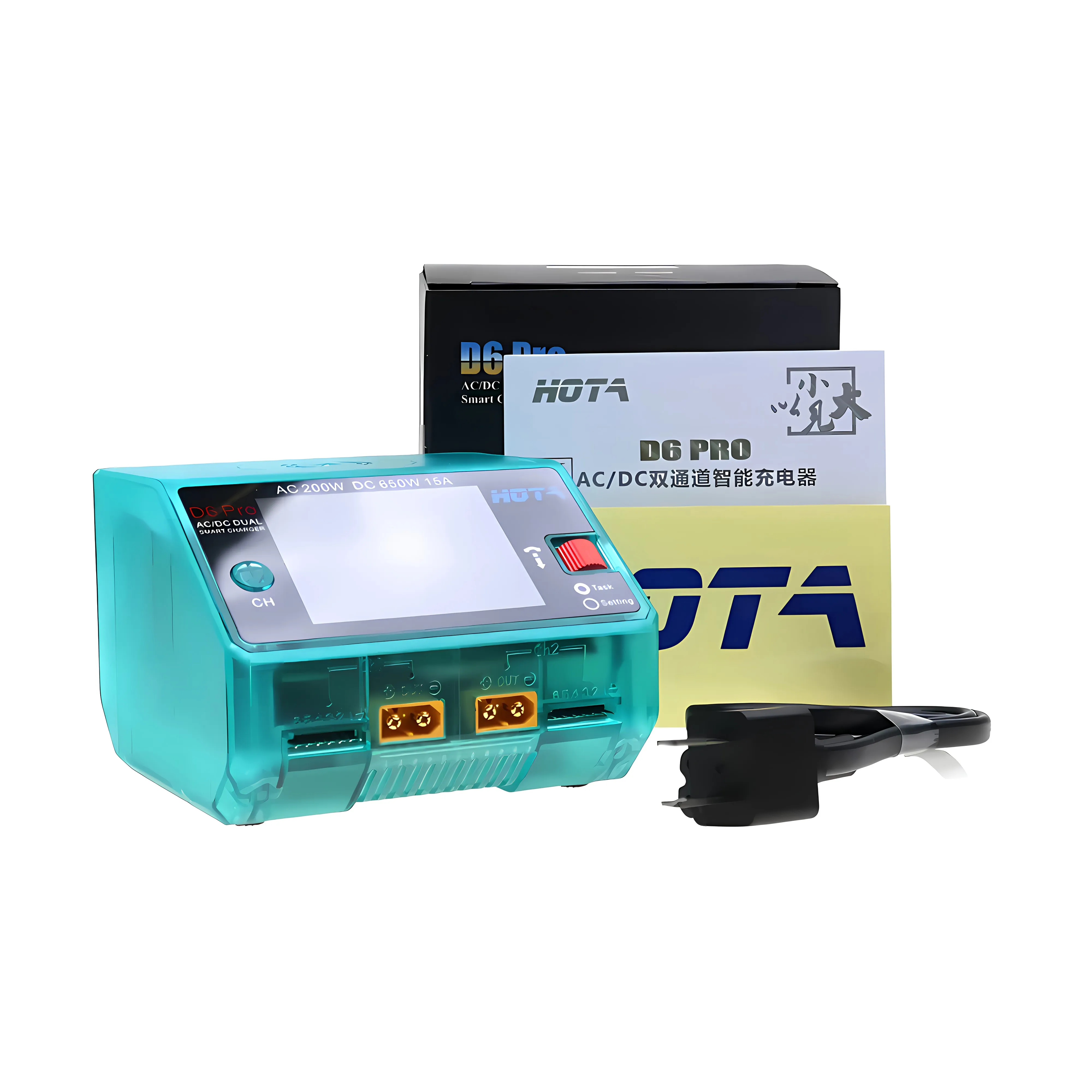Hota D6 Pro Dual Lipo Charger - HOTA D6 Pro Smart Charger AC200W