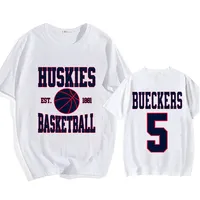 Paige Bueckers Number 5 T-shirts Double Side Graphic Printing Tee-shirt Short Sleeve Comfortable Tshirts Men/Women Tees