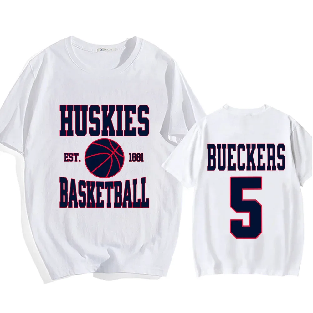 Paige Bueckers Number 5 T-shirts Double Side Graphic Printing Tee-shirt Short Sleeve Comfortable Tshirts Men/Women Tees