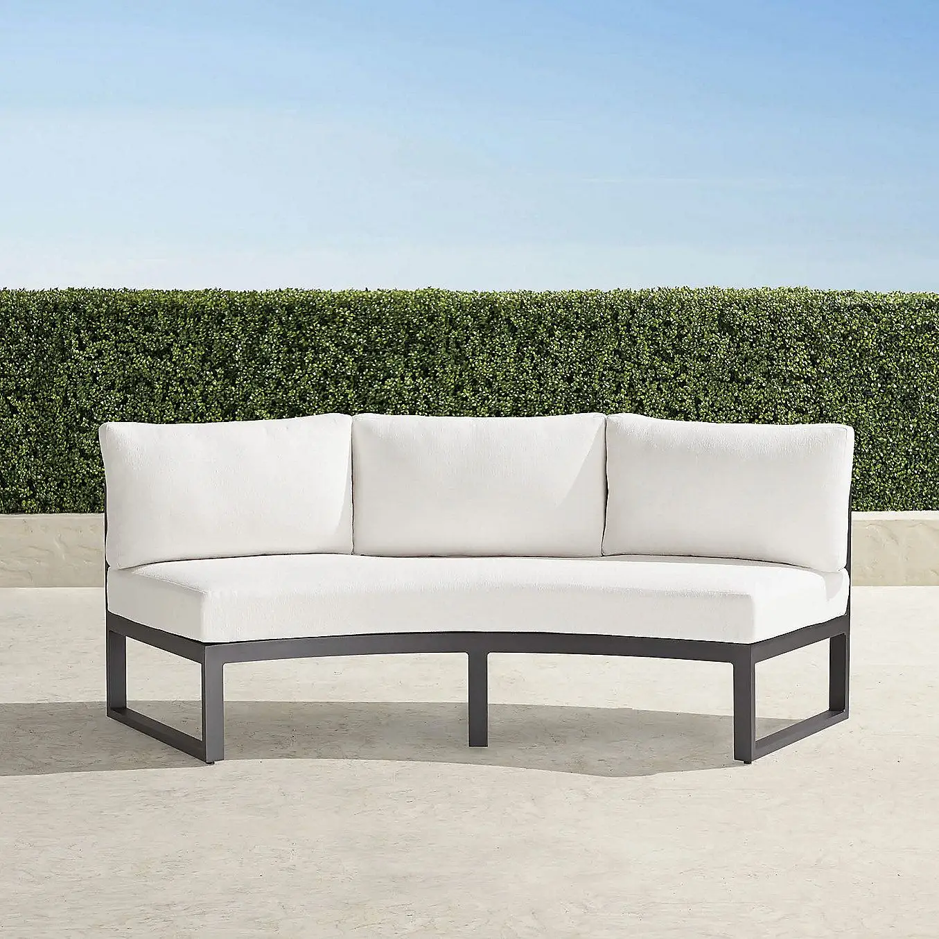 Big Lots Garden Patio Leisure Curved Outside Sectional Round Sofa Set Outdoor Aluminium Furniture