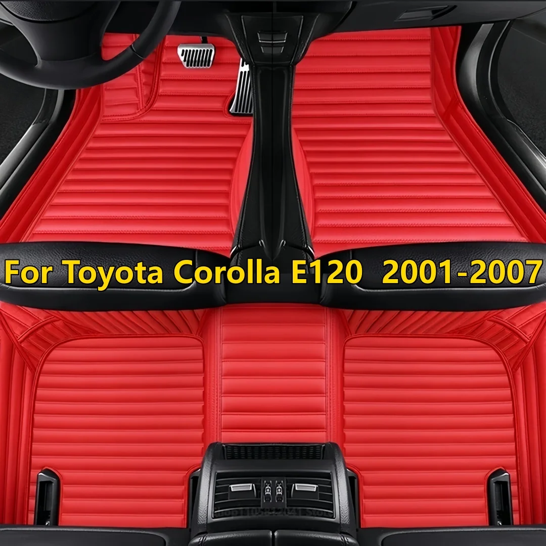Custom Car Floor Mats For Toyota Corolla E120 2001 2002 2003 2004 2005 2006 2007 LHD/RHD Wear‑Resistant Interior Parts